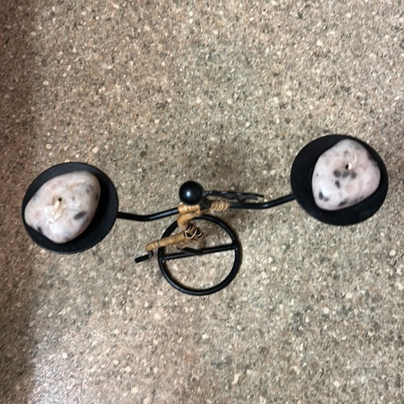 Vintage Y2K 90’s  rattan metal candle holder - Picture 3 of 8